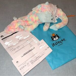 Jellycat Lazulia Dragon - BNWT - Size Large - 100% AUTHENTIC Jellycat